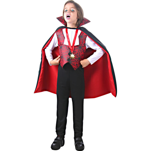 Fantasia de Halloween Infantil Masculino Vampiro Conde Drácula no Shoptime