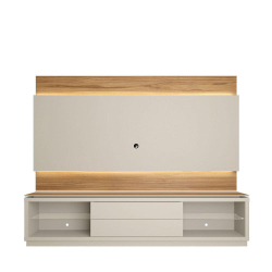 Rack com Painel New Lincoln para TV 75 Polegadas Cinamomo c/ Off White Fosco 240 cm Província Menor preço em Rack com Painel New Lincoln para TV 75 Polegadas Cinamomo c/ Off White Fosco 240 cm Província