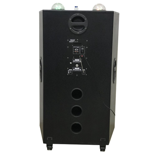 Caixa de Som Amplificada Amvox aca 3000 Paredão 3000w rms Bluetooth LED  Karaokê