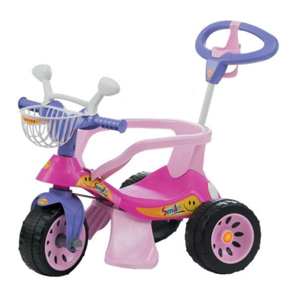 Motoca Infantil Smile Rosa Biemme