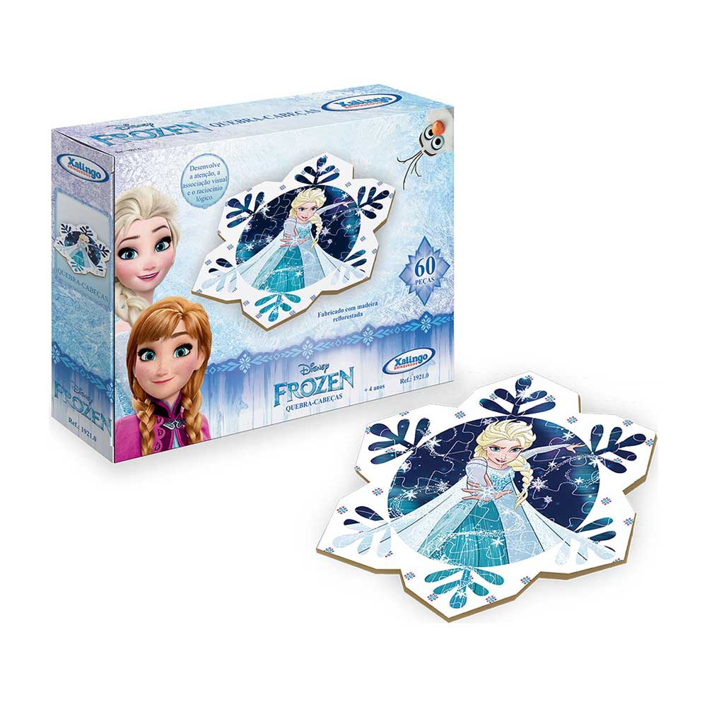 Quebra Cabeça Infantil Frozen Disney - 60 Peças - Xalingo em