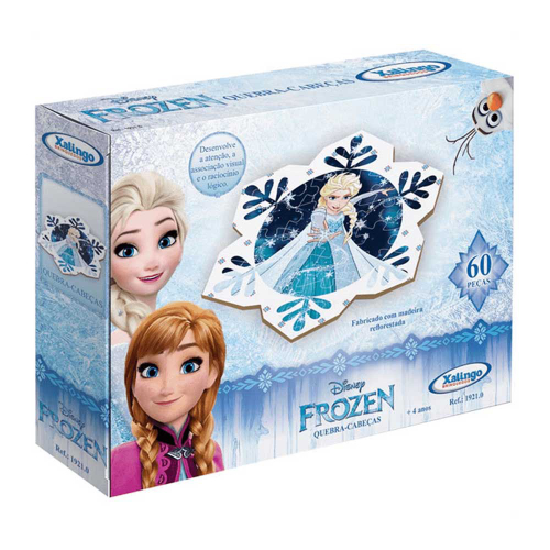 Quebra Cabeça Infantil Frozen Disney - 60 Peças - Xalingo em