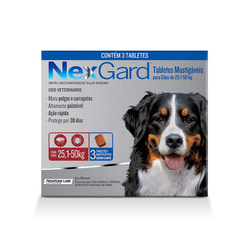 Antipulgas E Carrapatos Nexgard Merial Para Cães De 25,1 A 50kg - 3 Tabletes Menor preço em Antipulgas E Carrapatos Nexgard Merial Para Cães De 25,1 A 50kg - 3 Tabletes