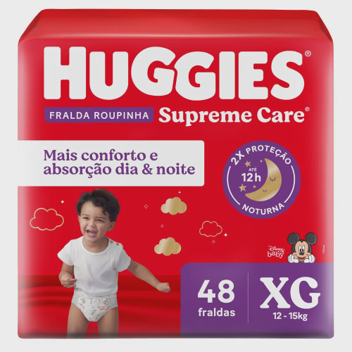 Fralda Huggies Roupinha Supreme Care xg 48 Unidades