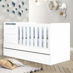 Berço Premium New Multifuncional Acetinado com auxiliar - Planet Baby é boa?