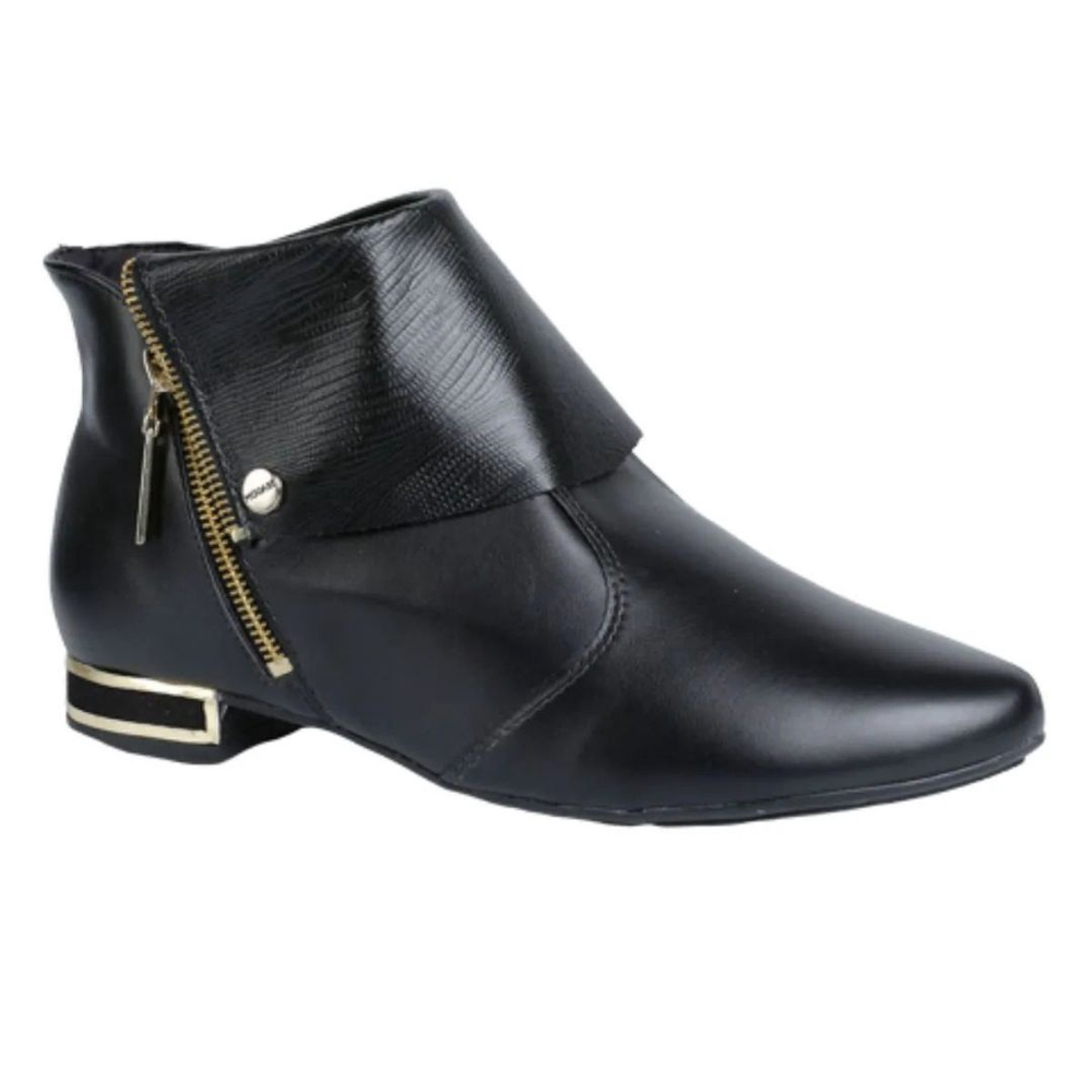 Bota cano curto modare elástico lateral fashion feminina