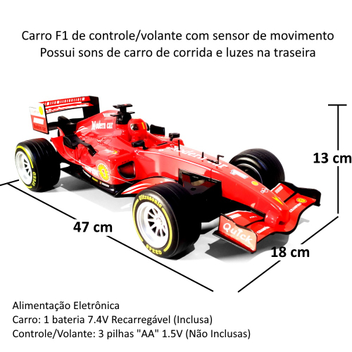 Carrinho Controle Remoto Formula1 Bateria Recarregável na Americanas  Empresas