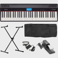 Kit Piano Digital Roland Go Piano Go61P Com Capa Suporte Fonte e Pedal Menor preço em Kit Piano Digital Roland Go Piano Go61P Com Capa Suporte Fonte e Pedal