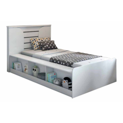 Cama Bibox de Solteiro Cimol Yumi Branco Menor preço em Cama Bibox de Solteiro Cimol Yumi Branco
