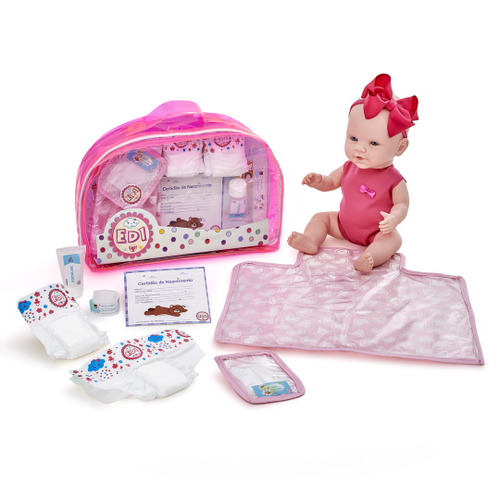 Bebe reborn Boneca estilo reborn Meu Bebezinho 1049 ED1 Brinquedos