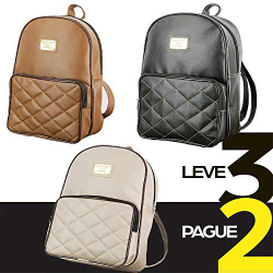 Kit 3 Bolsa Feminina Mochila De Couro Bordada Variadas Leve 3 Pague 2 Faculdade Trabalho Escolar é boa?