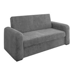 Sofá-Cama Casal 2 Lugares Laura Suede com Baú Cinza Menor preço em Sofá-Cama Casal 2 Lugares Laura Suede com Baú Cinza