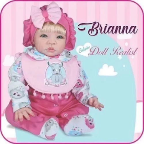 Boneca Doll Realista Bebe Tipo Reborn C/ Acessórios Brianna