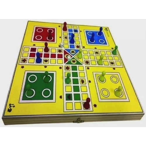 Jogo de ludo oficial tabuleiro estojo de madeira - luxo no Shoptime