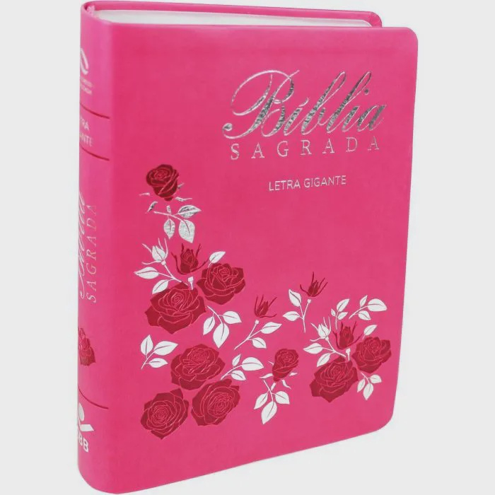 BIBLIA AEC LETRA GIGANTE CAPA PU FLORES - SALMAO - SEARA LIVRARIA