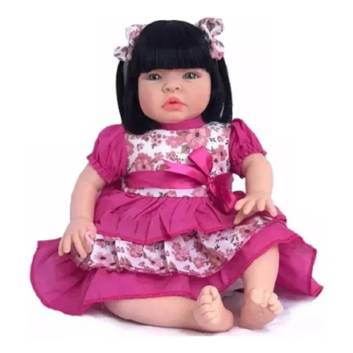 Boneca tipo reborn morena clearance