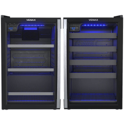Menor preço em Conjunto Venax Cervejeira Blue E Adega Piubella 100 Litros preto fosco Porta Invertida 110V