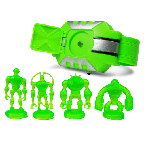 Relógio Ben10 Com 4 Aliens Emborrachados Relógio Omnitrix Com Luz