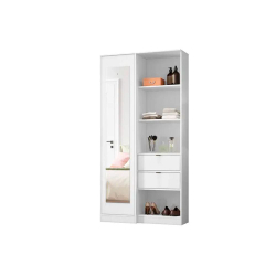 Armário Multiuso Cômoda com Espelho 1 Porta 2 Gavetas Poesia Demóbile Branco é boa?