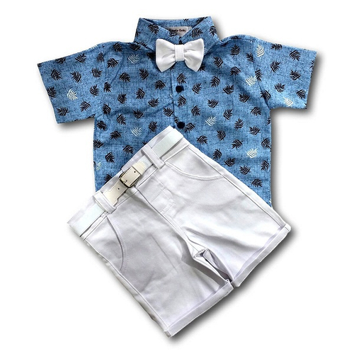 Roupa fashion social de bebe masculino