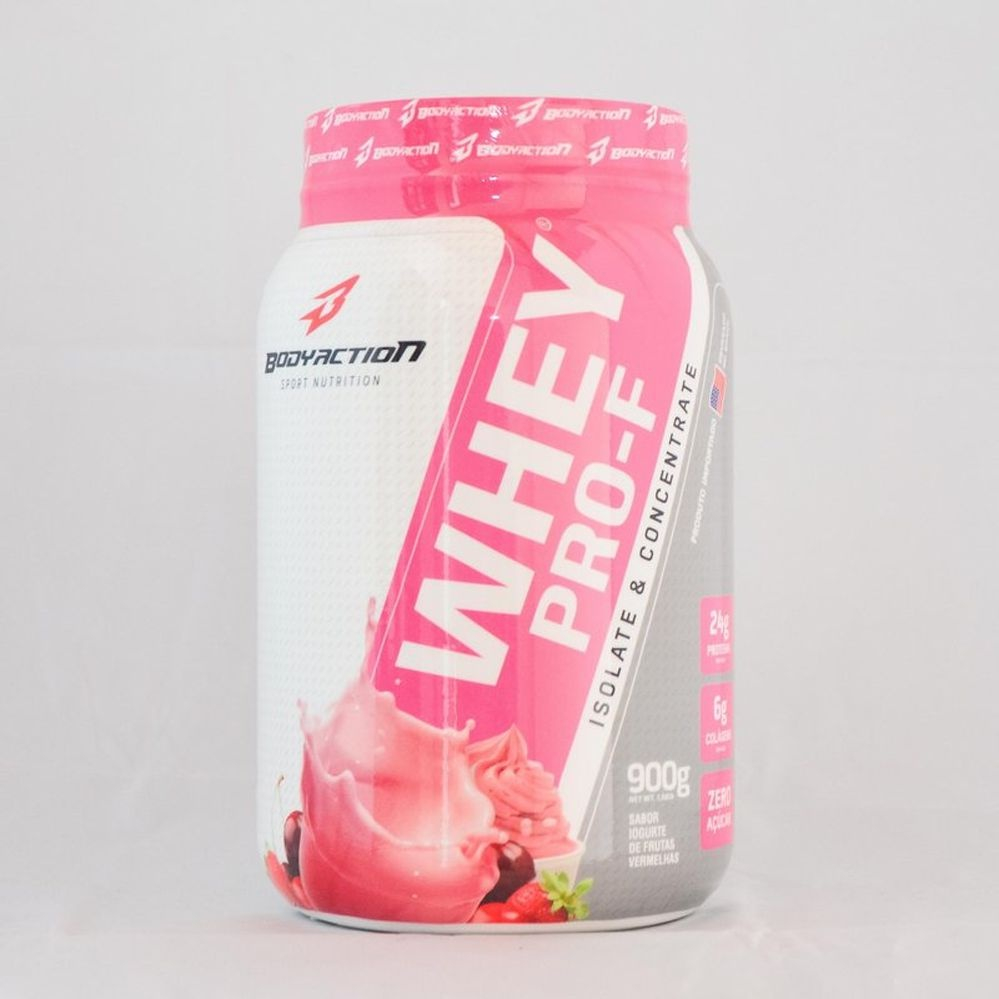 Whey Protein PRO-F - Iogurte com Frutas Verm. 900g + Slim Definition Pro-F  - 30 sachês Body Action