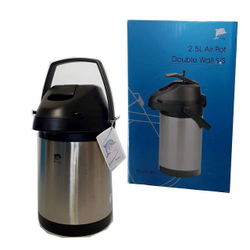 Garrafa Térmica Aço inox Inquebrável com Alavanca 2,5 litros Steinless Menor preço em Garrafa Térmica Aço inox Inquebrável com Alavanca 2,5 litros Steinless