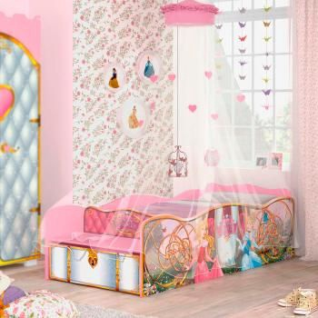 Cama Barbie Plus Com Dossel De Teto - Pura Magia - Rosa