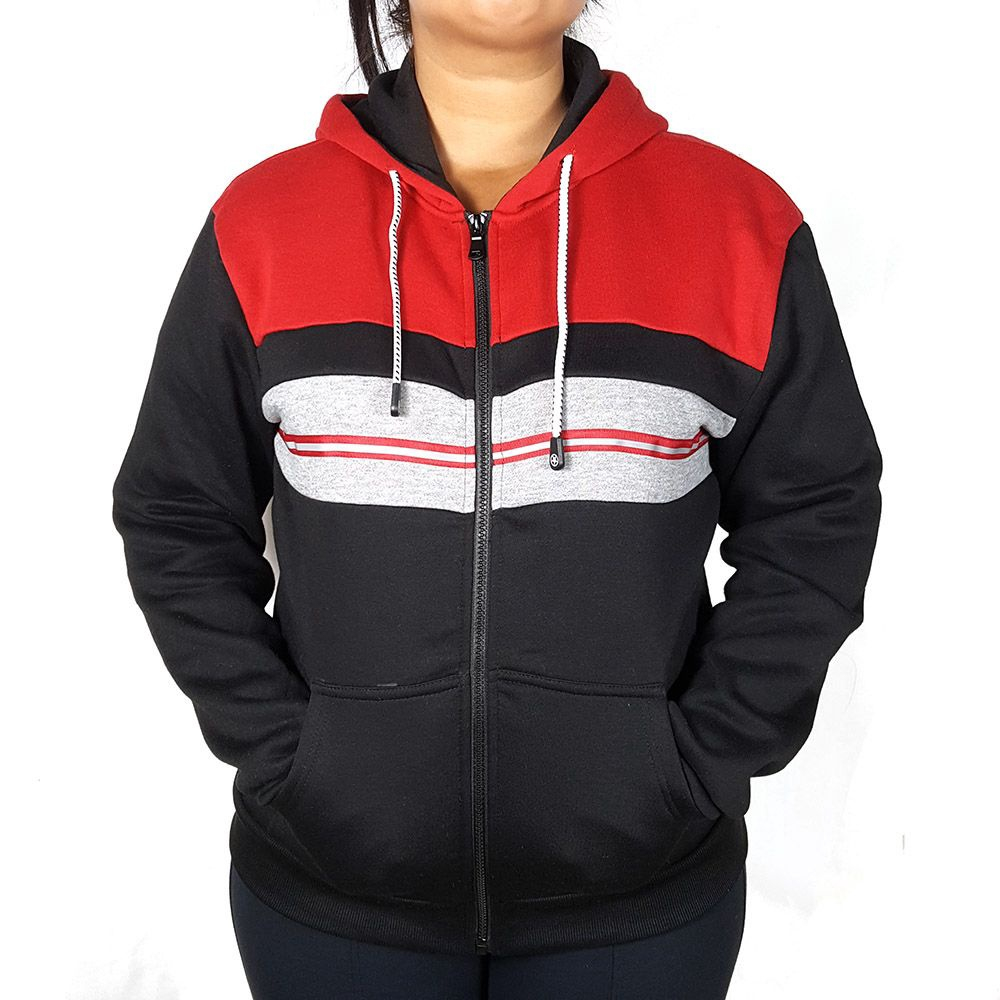 red nike full zip moletom com capuz