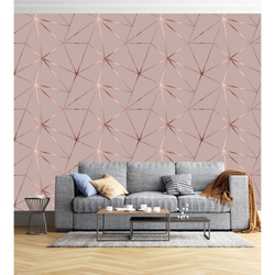 Papel de parede Geométrico Rose Gloss + Kit Aplicação completo Menor preço em Papel de parede Geométrico Rose Gloss + Kit Aplicação completo