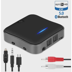 Receptor e Transmissor de áudio Bluetooth 5.0 - Dois em Um Menor preço em Receptor e Transmissor de áudio Bluetooth 5.0 - Dois em Um