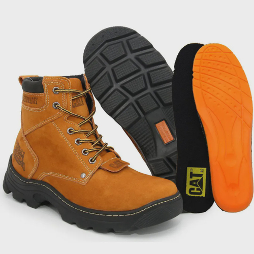 Bota Coturno Infantil Caterpillar Em Couro Nobuck