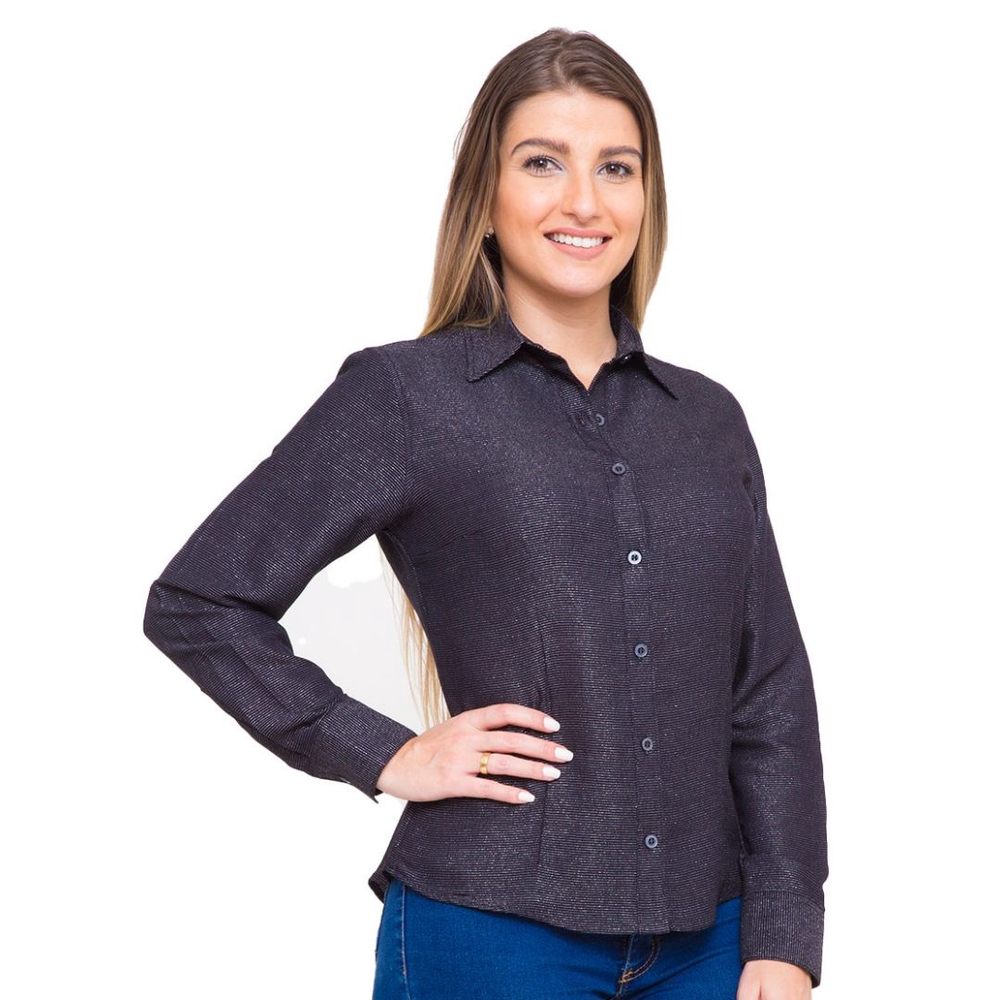 Camisa feminina de viscose hot sale preta