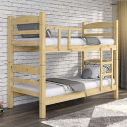 Cama Beliche Reta Madeira Maciça Cor Natural é boa?