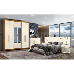 Cômoda Magno 1 Porta e 4 Gavetas - Henn - Off white Menor preço em Cômoda Magno 1 Porta e 4 Gavetas - Henn - Off white