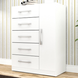 Cômoda 5 Gavetas 1 Porta Corais Branco - Pnr Móveis é boa?