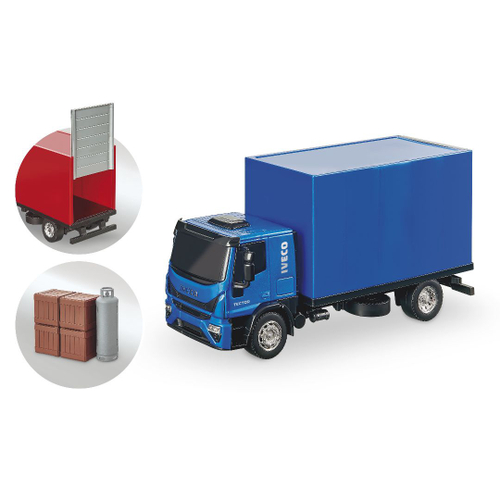 Caminhão Iveco Tector Baú com acessórios - Usual Brinquedos - Azul