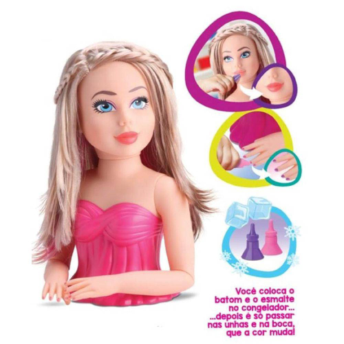 Boneca Magic Top Model Para Maquiar Pentear- Divertoys no Shoptime