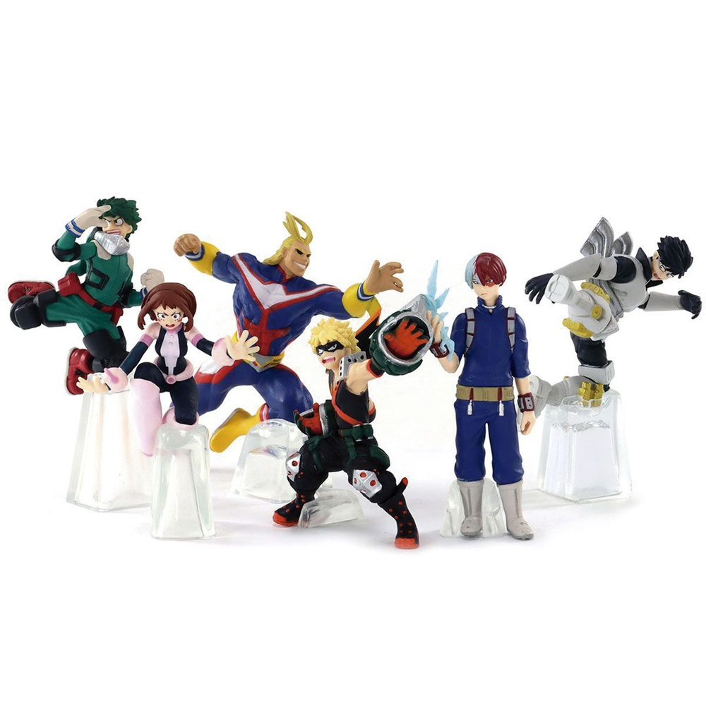 Caixa com 6 Personagens Smash My Hero Academia Banpresto - Action