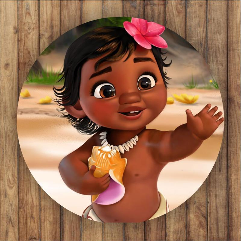 Painel Tecido Redondo 1.30M Moana Baby Decoração 03 em Promoção na  Americanas