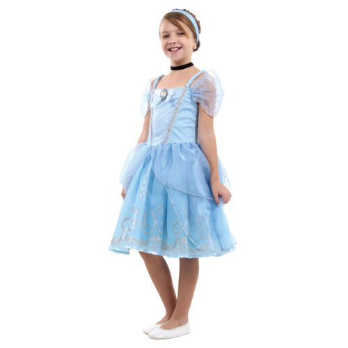 Fantasia Vestido Luxo Infantil Princesa Cinderela/Frozen C/Tiara