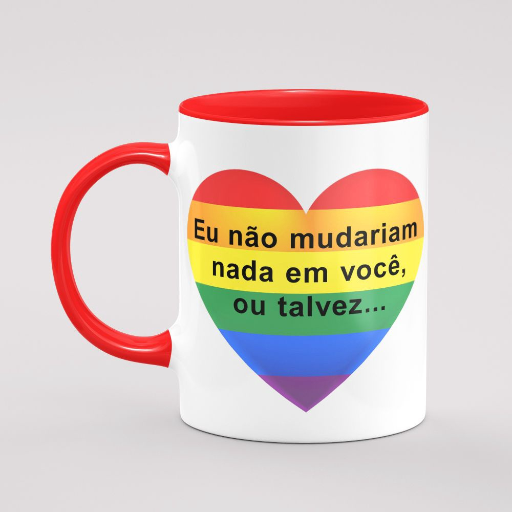 Caneca Dia Dos Namorados Frase Personalizada Int Vermelha Submarino