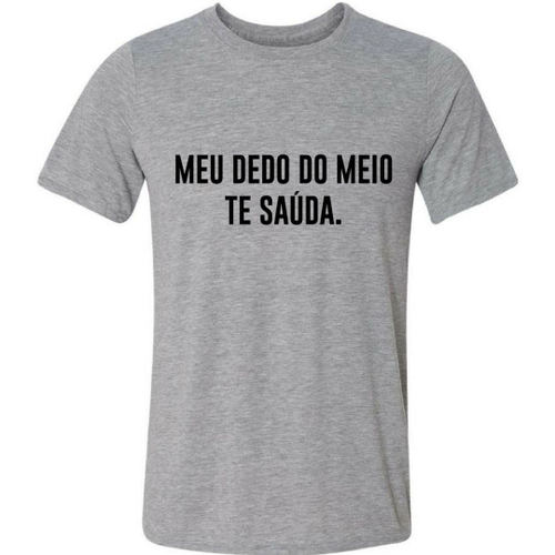 Camiseta Meu Dedo Do Meio Te Saúda Engraçada Ofensa em Promoção na  Americanas