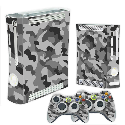 Skin Xbox 360 Arcade - Camuflado Cinza