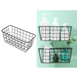 2pcs Banheiro Pendurado Na Parede Cesta De Armazenamento Prateleira Rack Titular Organizador Preto é boa?