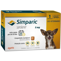 Simparic 1,3 a 2,5 kg 5 mg - comprimido unitário é boa?