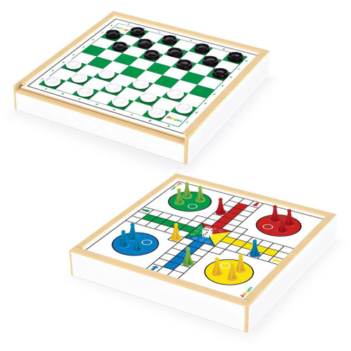 Jogo De Dama E Ludo Com Estojo Em Mdf Junges Jogo de Tabuleiro Dama e Ludo