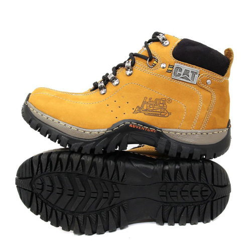 Bota Coturno Infantil Caterpillar Em Couro Nobuck