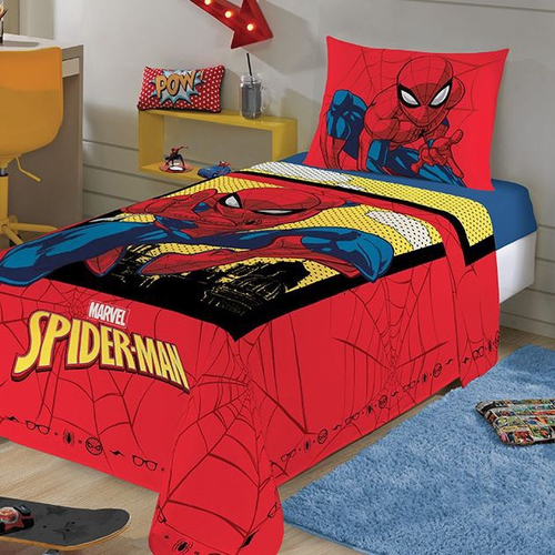 Jogo de Cama Infantil Spider-Man 2 Peças Lepper (1 Lençois e 1 Fronha)