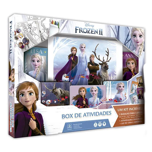 Quebra cabeças de madeira 100 peças frozen 2 disney xalingo no Shoptime