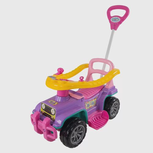 Triciclo Infantil Carrinho de Passeio Menina com Puxador no Shoptime